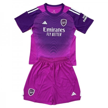 Arsenal Keeper Barn Drakt 2025-26 Lilla Kortermet
