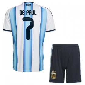 Argentina De Paul 7 Barn Hjemmedrakt VM 2026 Kortermet