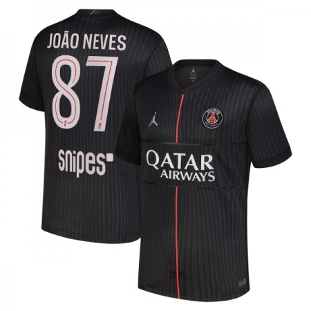 Paris Saint-Germain Joao Neves 87 Jordan Fjerdedrakt 2025-26 Kortermet Paris Saint-Germain Joao Neves 87 Jordan Fjerdedrakt 2025-26 Kortermet