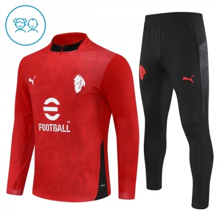 AC Milan Barn Trenings Collegegenser 2025-26 Kvart-Zip Rød AC Milan Barn Trenings Collegegenser 2025-26 Kvart-Zip Rød