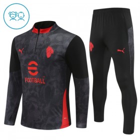 AC Milan Barn Trenings Collegegenser 2025-26 Kvart-Zip Svart