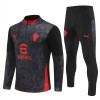 AC Milan Trenings Collegegenser 2025-26 Kvart-Zip Svart
