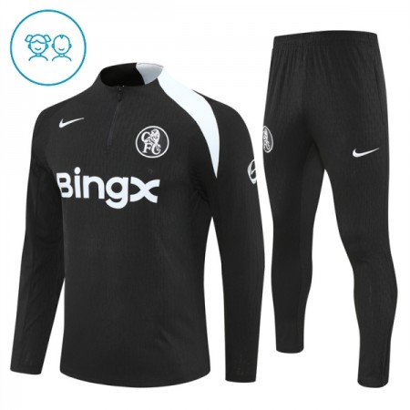 Chelsea Barn Trenings Collegegenser 2025-26 Kvart-Zip Svart Chelsea Barn Trenings Collegegenser 2025-26 Kvart-Zip Svart