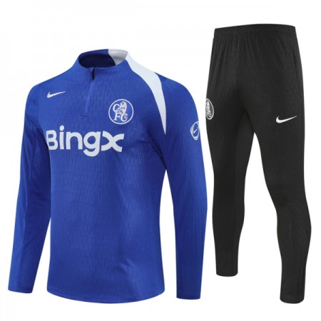Chelsea Trenings Collegegenser 2025-26 Kvart-Zip Blå Chelsea Trenings Collegegenser 2025-26 Kvart-Zip Blå