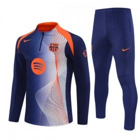 FC Barcelona Trenings Collegegenser 2025-26 Kvart-Zip Blå