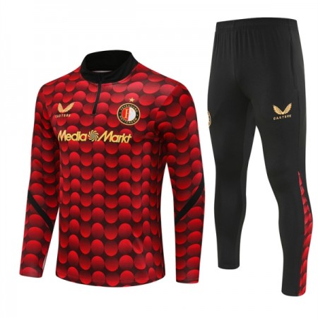 Feyenoord Rotterdam Trenings Collegegenser 2025-26 Kvart-Zip Rød Feyenoord Rotterdam Trenings Collegegenser 2025-26 Kvart-Zip Rød