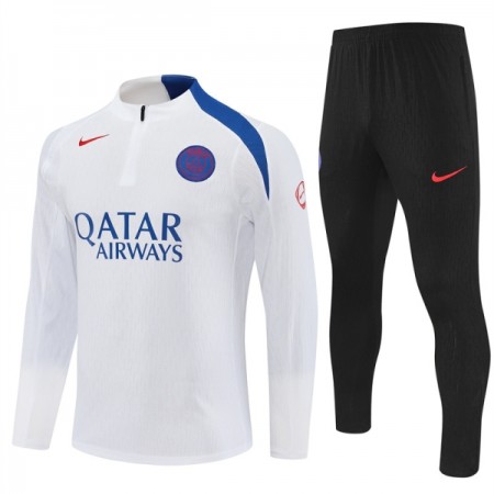 Paris Saint-Germain Trenings Collegegenser 2025-26 Kvart-Zip Hvit Paris Saint-Germain Trenings Collegegenser 2025-26 Kvart-Zip Hvit