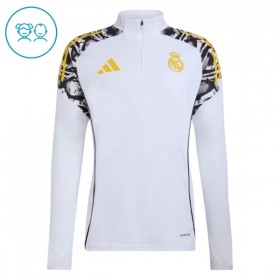 Real Madrid Barn Trenings Collegegenser 2026-27 Kvart-Zip Hvit