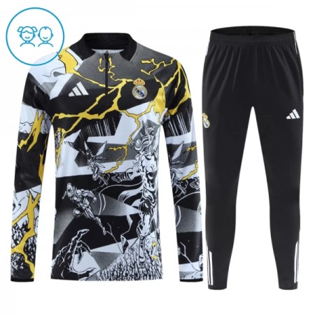 Real Madrid Marvel Barn Trenings Collegegenser 2026-27 Kvart-Zip Svart Real Madrid Marvel Barn Trenings Collegegenser 2026-27 Kvart-Zip Svart
