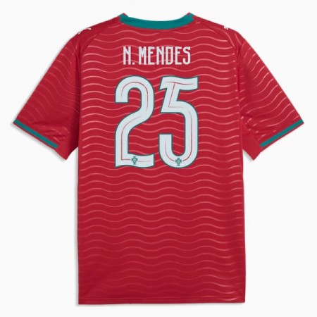 Portugal Nuno Mendes 25 Hjemmedrakt VM 2026 Kortermet