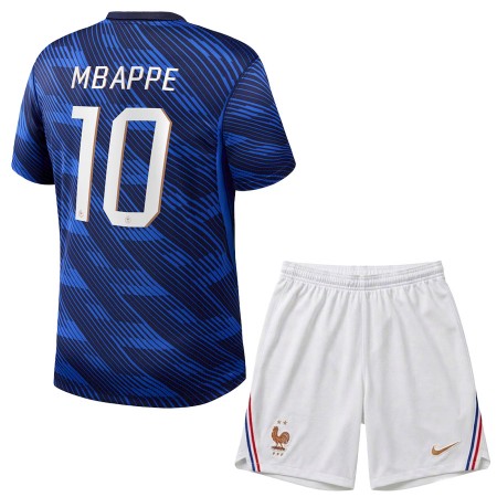Frankrike Mbappé 10 Barn Hjemmedrakt VM 2026 Kortermet Frankrike Mbappé 10 Barn Hjemmedrakt VM 2026 Kortermet