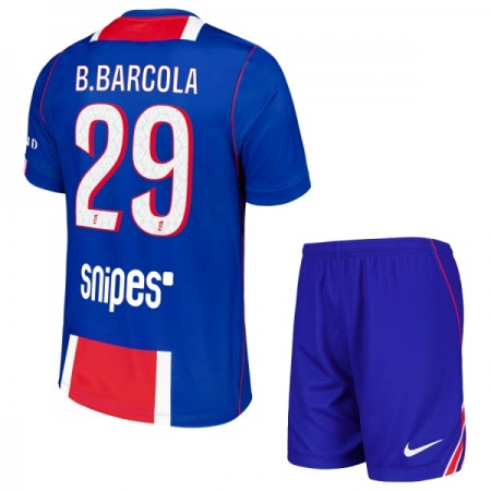 Paris Saint-Germain Bradley Barcola 29 Barn Hjemmedrakt 2026-27 Kortermet