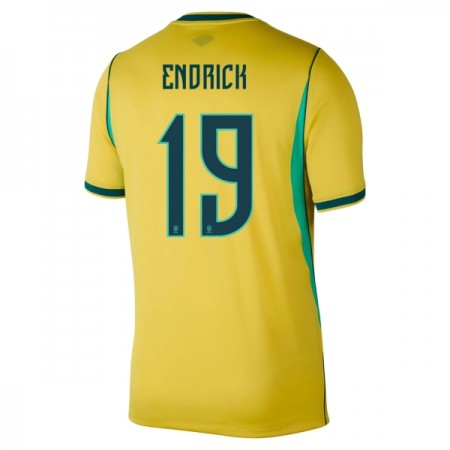 Brasil Endrick 19 Hjemmedrakt VM 2026 Kortermet