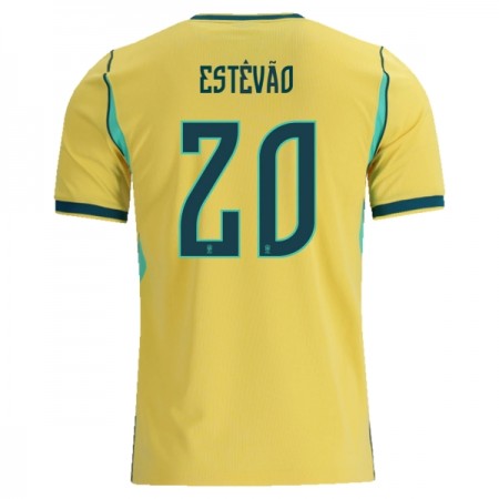 Brasil Estevao 20 Hjemmedrakt VM 2026 Kortermet Brasil Estevao 20 Hjemmedrakt VM 2026 Kortermet