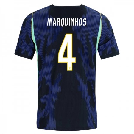 Brasil Marquinhos 4 Bortedrakt VM 2026 Kortermet