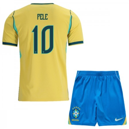 Brasil Pele 10 Barn Hjemmedrakt VM 2026 Kortermet Brasil Pele 10 Barn Hjemmedrakt VM 2026 Kortermet