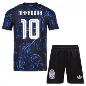 Argentina Maradona 10 Barn Bortedrakt VM 2026 Kortermet