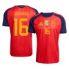 Spania 2 Stars Rodrigo 16 Hjemmedrakt VM 2026 Kortermet Spania 2 Stars Rodrigo 16 Hjemmedrakt VM 2026 Kortermet