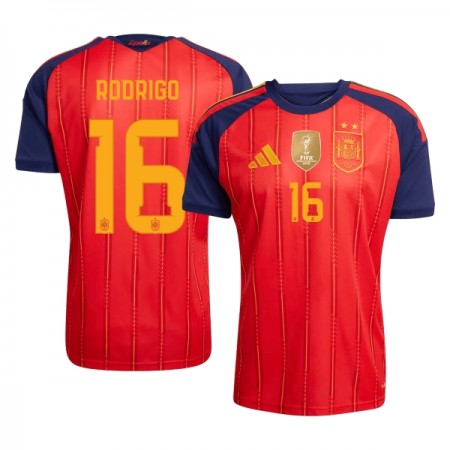 Spania 2 Stars Rodrigo 16 Hjemmedrakt VM 2026 Kortermet Spania 2 Stars Rodrigo 16 Hjemmedrakt VM 2026 Kortermet