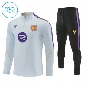 Barcelona Barn Trenings Collegegenser 2026-27 Kvart-Zip Hvit