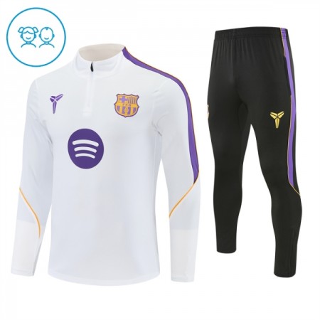 Barcelona Barn Trenings Collegegenser 2026-27 Kvart-Zip Hvit Barcelona Barn Trenings Collegegenser 2026-27 Kvart-Zip Hvit