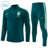 Brasil Barn Trenings Collegegenser 2026-27 Kvart-Zip Grønn Brasil Barn Trenings Collegegenser 2026-27 Kvart-Zip Grønn