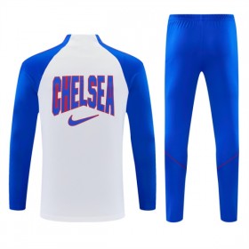 Chelsea Trenings Collegegenser 2026-27 Kvart-Zip Hvit