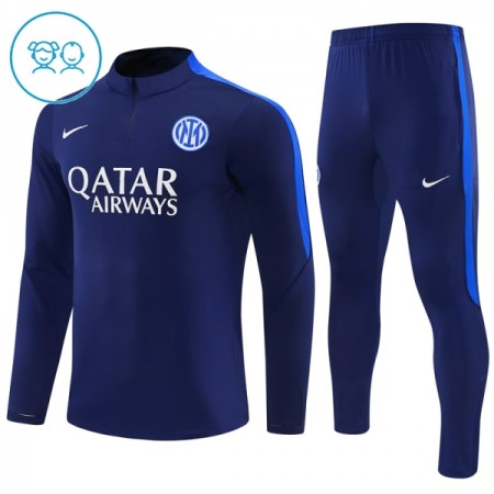 Inter Milan Barn Trenings Collegegenser 2026-27 Kvart-Zip Blå Inter Milan Barn Trenings Collegegenser 2026-27 Kvart-Zip Blå
