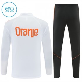 Nederland Barn Trenings Collegegenser 2026-27 Kvart-Zip Hvit