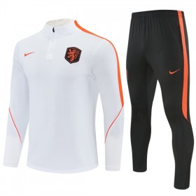 Nederland Trenings Collegegenser 2026-27 Kvart-Zip Hvit