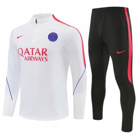 Paris Saint-Germain Trenings Collegegenser 2026-27 Kvart-Zip Hvit