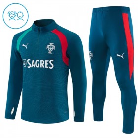 Portugal Barn Trenings Collegegenser 2026-27 Kvart-Zip Blå