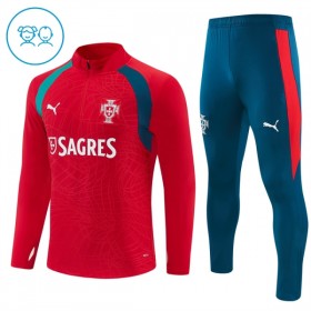 Portugal Barn Trenings Collegegenser 2026-27 Kvart-Zip Rød
