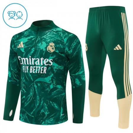 Real Madrid Barn Trenings Collegegenser 2026-27 Kvart-Zip Grønn