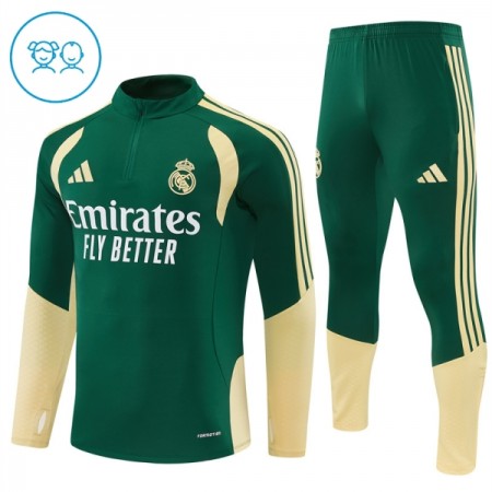 Real Madrid Barn Trenings Collegegenser 2026-27 Kvart-Zip Grønn