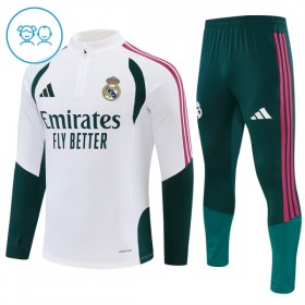 Real Madrid Barn Trenings Collegegenser 2026-27 Kvart-Zip Hvit