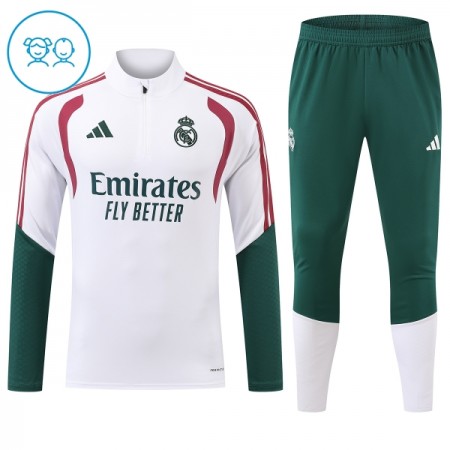 Real Madrid Barn Trenings Collegegenser 2026-27 Kvart-Zip Hvit