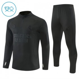 Real Madrid Barn Trenings Collegegenser 2026-27 Kvart-Zip Svart